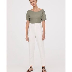 H&M white linen pants
